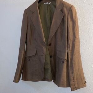 Women’s to the max size medium tan blazer jacket T25